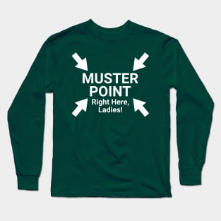 Cruise Wear Funny Muster Drill Muster Point Sign Cruise Long Sleeve T-Shirt